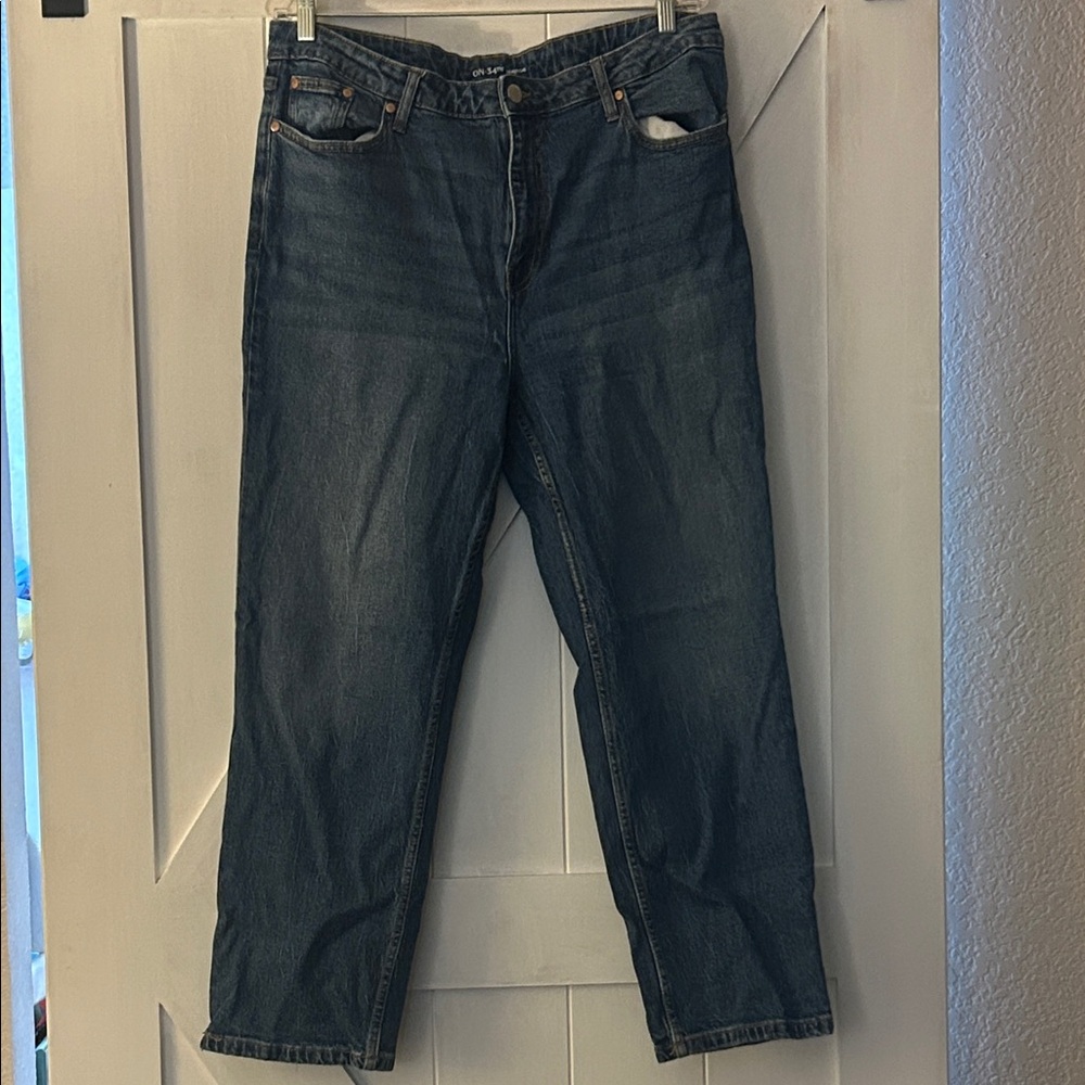 Macy’s Stylish Dark Blue Straight Leg Jeans